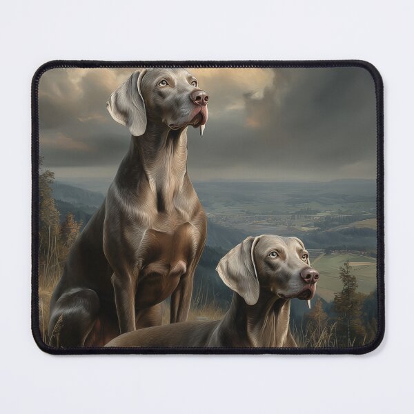 Item preview, Two Weimaraner Dogs in a Landscape designed and sold by PetsArt.