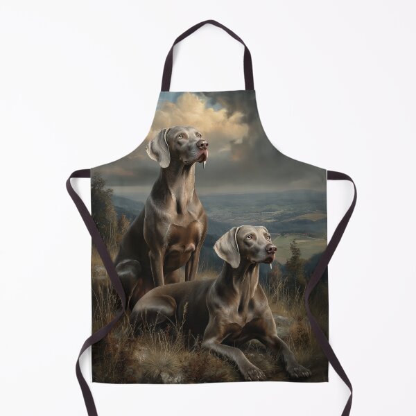 Item preview, Two Weimaraner Dogs in a Landscape designed and sold by PetsArt.