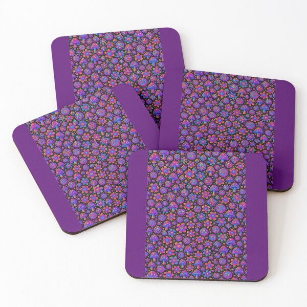 Item preview, Cosmic Bloom Overload – Neon Psychedelic Seamless Pattern designed and sold by getpressedshirt.