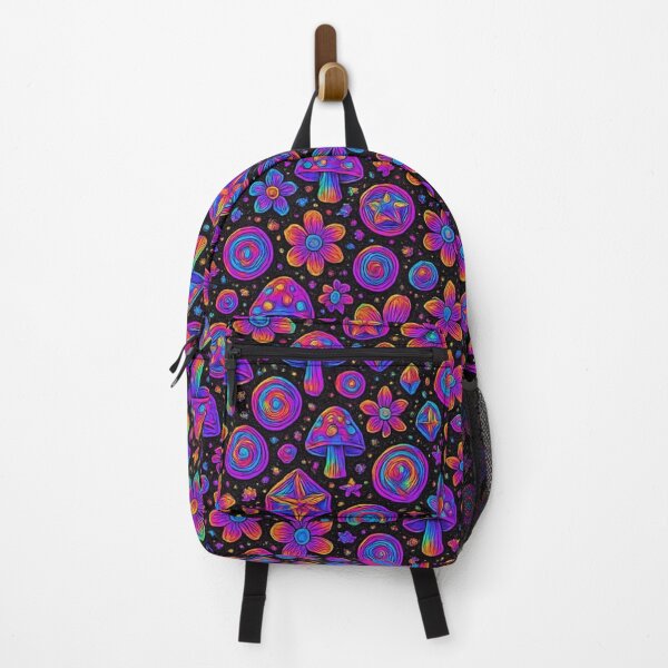 Item preview, Cosmic Bloom Overload – Neon Psychedelic Seamless Pattern designed and sold by getpressedshirt.