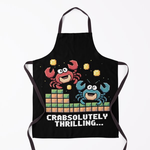 Item preview, Funny Pixel Crabs in 1980s Game-Inspired Setting designed and sold by SplashTastic.