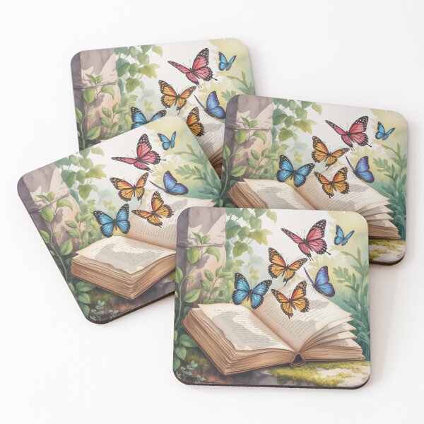 Item preview, Butterflies and Book  designed and sold by NicolasGlowArt.