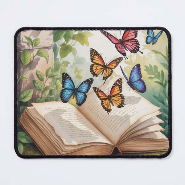 Item preview, Butterflies and Book designed and sold by NicolasGlowArt.