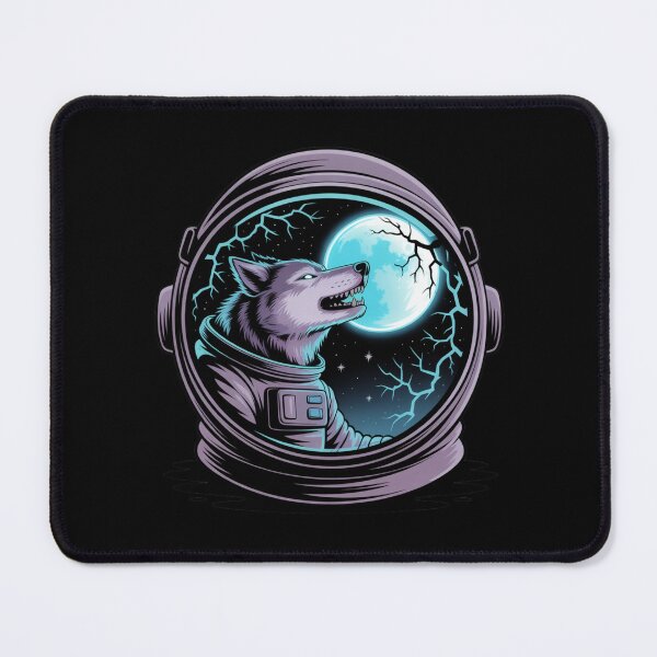 Item preview, Astronaut with Wolf – Halloween Neon Moon Space Design designed and sold by ColorSplash123.