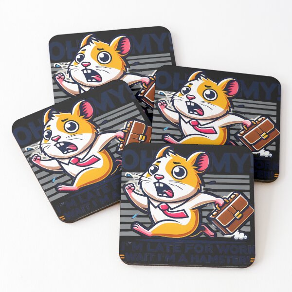 Item preview,  Funny Hamster Rushing To Work Cartoon Design designed and sold by AvierStorya.
