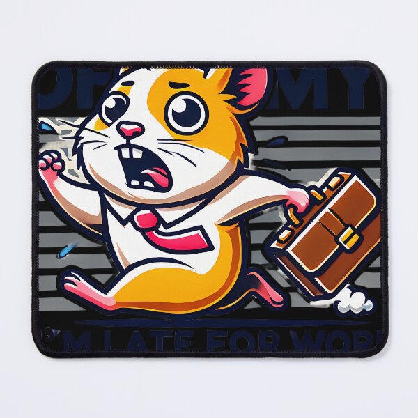 Item preview, Funny Hamster Rushing To Work Cartoon Design designed and sold by AvierStorya.