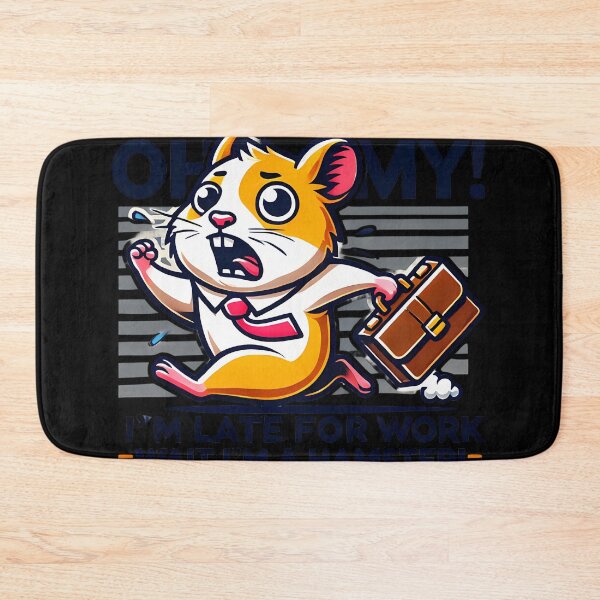Item preview,  Funny Hamster Rushing To Work Cartoon Design designed and sold by AvierStorya.