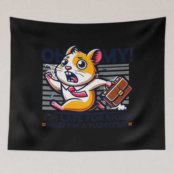 Item preview,  Funny Hamster Rushing To Work Cartoon Design designed and sold by AvierStorya.