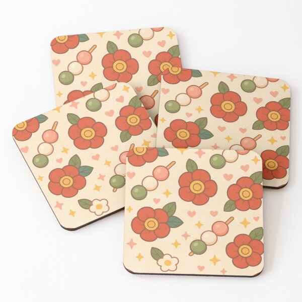 Artikelvorschau, Rune Factory Iroha inspiriertes Kawaii-Blumen-Dango-Muster entworfen und verkauft von ForbiddenPrints.