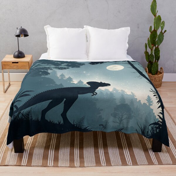 Item preview, Pachycephalosaurus Silhouette in Moonlit Forest | Dark Aesthetic Dino Design designed and sold by VividOrganica.