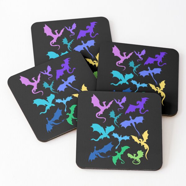 Item preview, A flight of dragons  (Rainbow) designed and sold by Ophelia's Wardrobe.