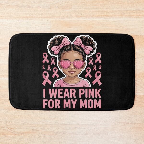 Item preview, I Wear Pink for My Mom Breast Cancer Afro Girls Toddlers designed and sold by BLZART.
