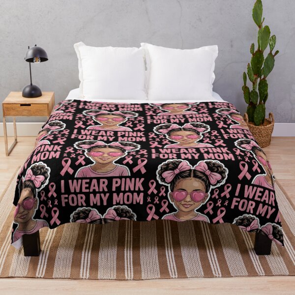 Item preview, I Wear Pink for My Mom Breast Cancer Afro Girls Toddlers designed and sold by BLZART.