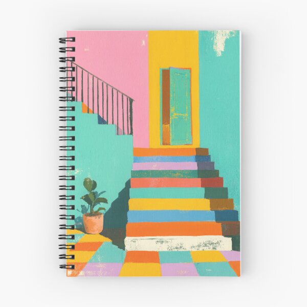Item preview, Colorful Riso Door Illustration designed and sold by ArtHouseNiklas.