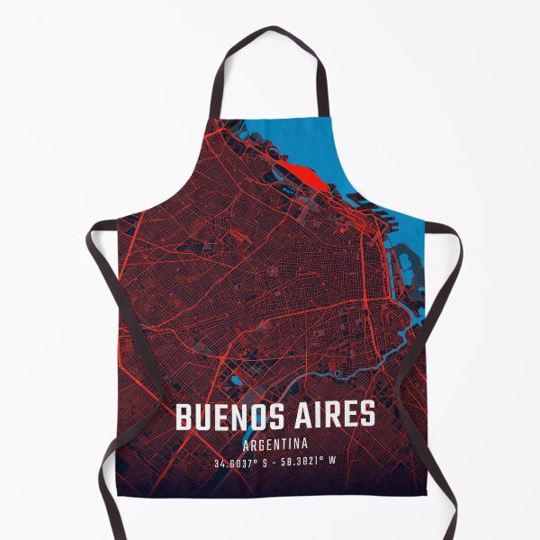 Item preview, Buenos Aires Red & Blue Minimalist Map designed and sold by HomeLivingCo.