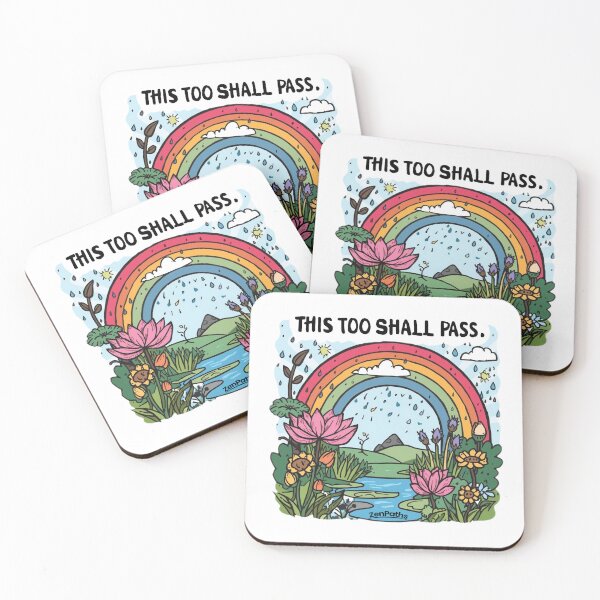 Item preview, This Too Shall Pass - Whimsical Rainbow Design designed and sold by ZenPaths.