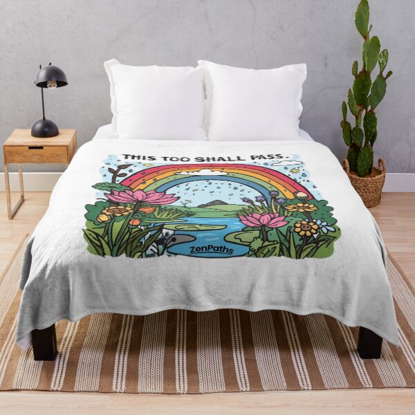 Item preview, This Too Shall Pass - Whimsical Rainbow Design designed and sold by ZenPaths.
