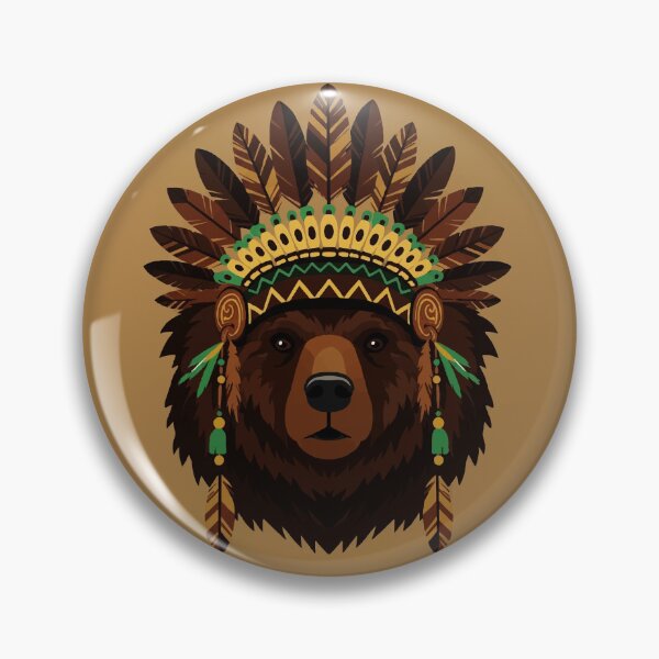 Item preview, Bear with Indian headdress designed and sold by Design4uStudio.