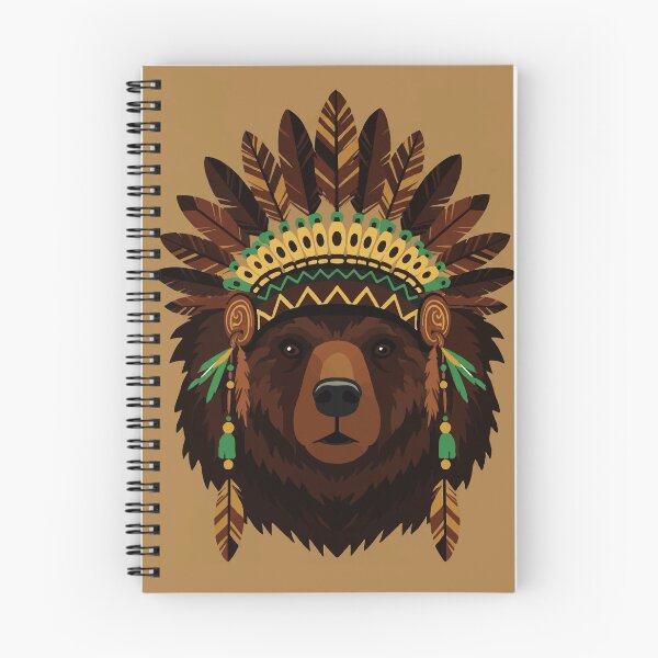 Item preview, Bear with Indian headdress designed and sold by Design4uStudio.