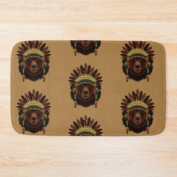 Item preview, Bear with Indian headdress designed and sold by Design4uStudio.