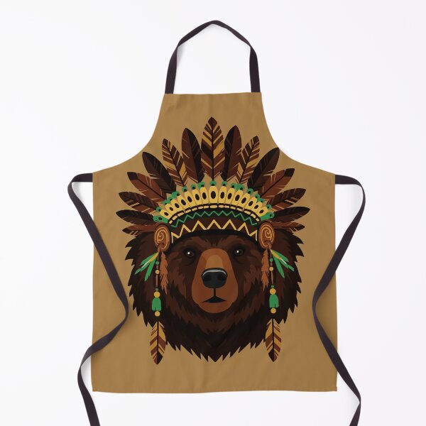 Item preview, Bear with Indian headdress designed and sold by Design4uStudio.