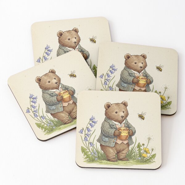 Item preview, Little Bear with Honey designed and sold by Pasteltone.