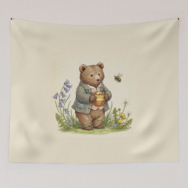 Item preview, Little Bear with Honey designed and sold by Pasteltone.