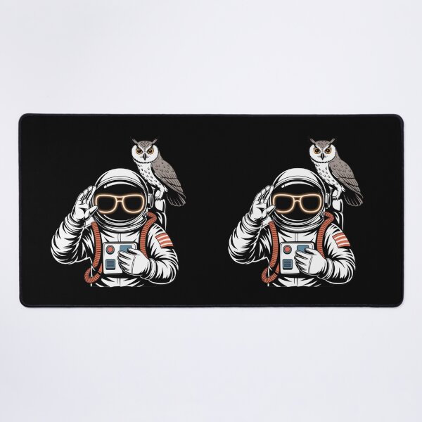 Item preview, Astronaut with Owl – Neon Summer Space Holiday Design designed and sold by ColorSplash123.