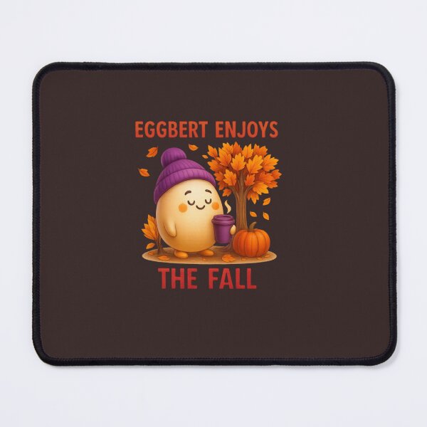 Item preview, Eggbert in Autumn – Cozy Vibes & Falling Leaves Eggbert en automne – Douceur, feuilles et chocolat chaud designed and sold by Drawingshirts.