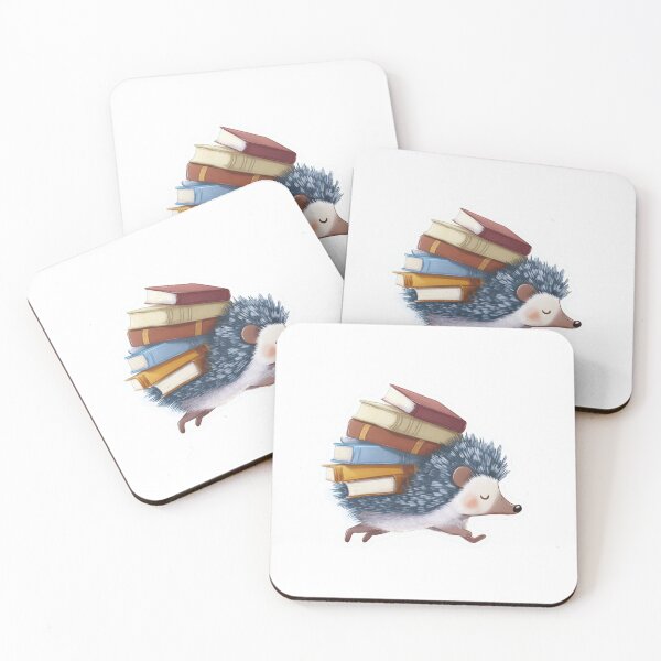 Item preview, Hedgehog and Books designed and sold by NicolasGlowArt.