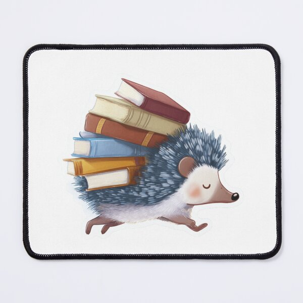 Item preview, Hedgehog and Books designed and sold by NicolasGlowArt.