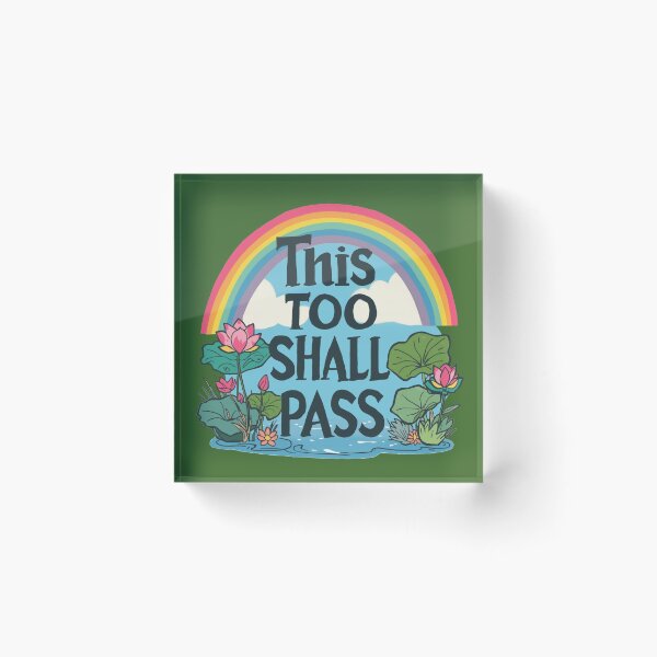 Item preview, This Too Shall Pass - Artistic Lotus Design designed and sold by ZenPaths.