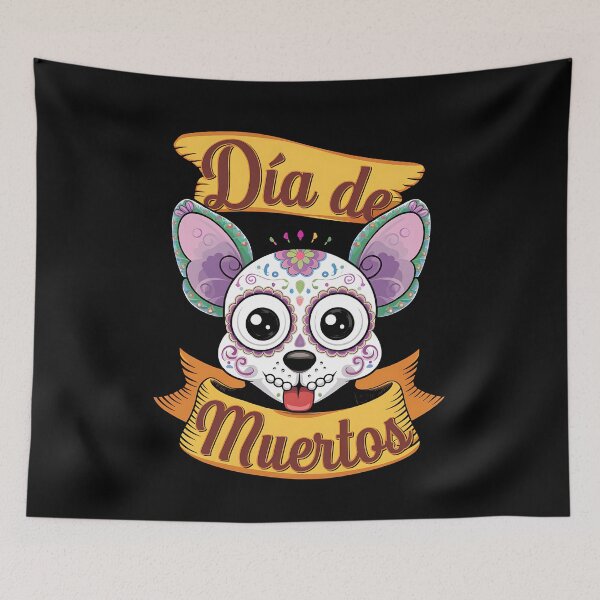 Item preview, Dia de Muertos Sugar Skull Cat designed and sold by sandrahofer-art.