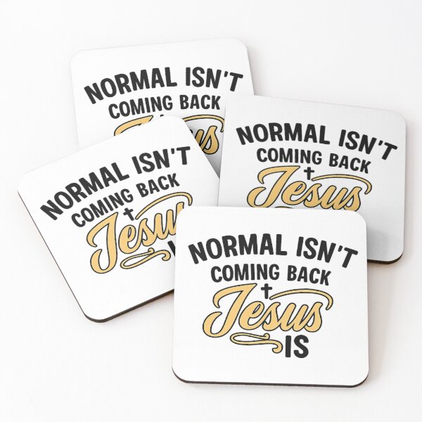 Item preview, Normal Isn’t Coming Back Jesus Is – Christian Faith Typography Art with Cross & Inspirational Message designed and sold by AnTartstudios.