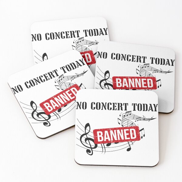 Item preview, No Concert Today Banned Stamp Design for Concert Lovers Live Music Fans designed and sold by Lunaria Arts.