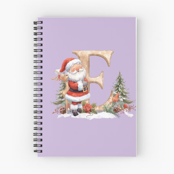 Item preview, Cute Santa & Reindeer Monogram Letter E – Festive Christmas Holiday Decor & Gift Idea designed and sold by AmenAlways.