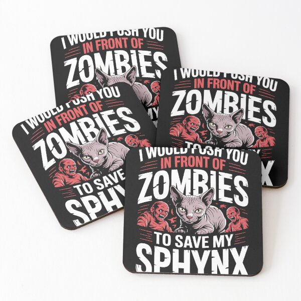Item preview, Zombie Apocalypse Funny Sphynx Cat designed and sold by sandrahofer-art.