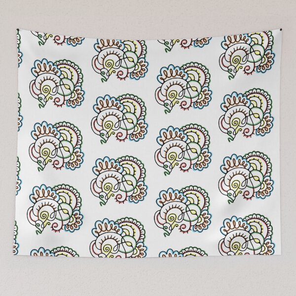 Item preview, Abstraction Doodle Composition bouquet designed and sold by alina-k-design.