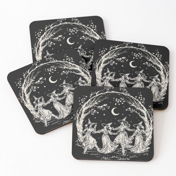 Item preview, Witchy Moon Dance Shirt – Vintage Witches Circle under Crescent Moon designed and sold by rapplges.