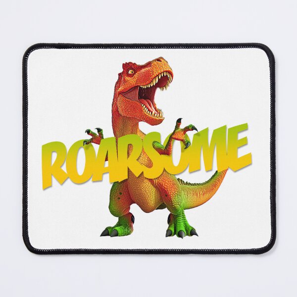 Item preview, ROARSOME roaring orange t-rex designed and sold by IssyMachine.