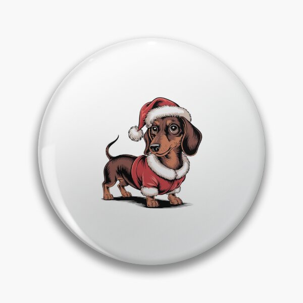Item preview, Dog Dachshund  in Santa Hat Christmas designed and sold by SOUFIANE1991.