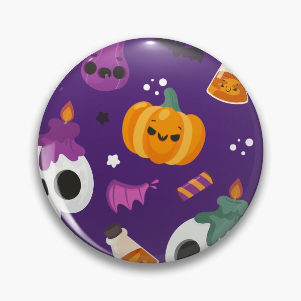 Item preview, Halloween Pattern with Cauldrons, Ghosts & Pumpkin Smiles designed and sold by NicolaZhukov.
