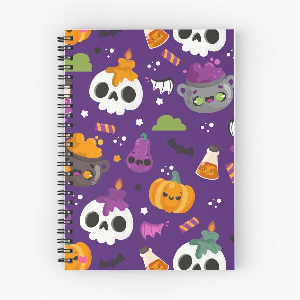 Item preview, Halloween Pattern with Cauldrons, Ghosts & Pumpkin Smiles designed and sold by NicolaZhukov.