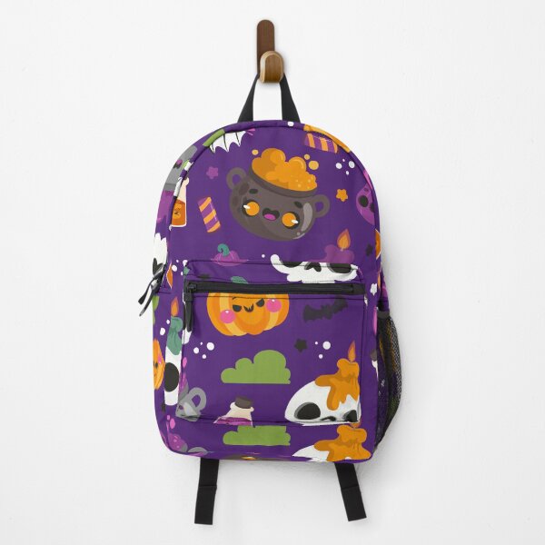 Item preview, Halloween Pattern with Cauldrons, Ghosts & Pumpkin Smiles designed and sold by NicolaZhukov.
