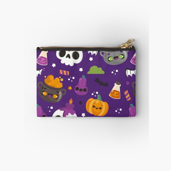 Item preview, Halloween Pattern with Cauldrons, Ghosts & Pumpkin Smiles designed and sold by NicolaZhukov.