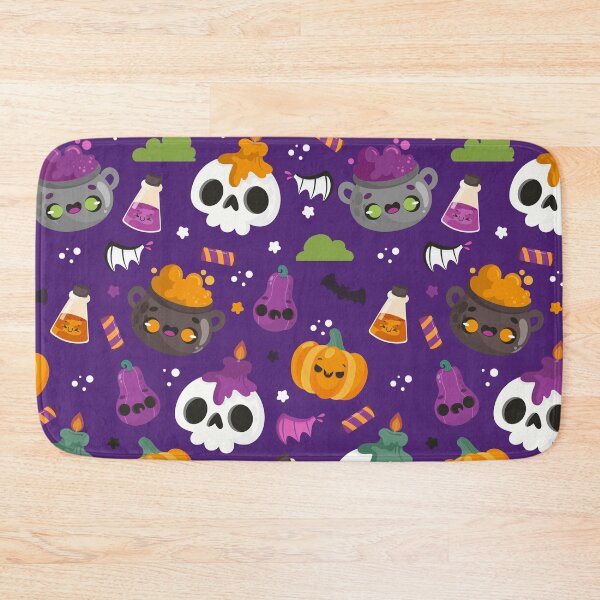 Item preview, Halloween Pattern with Cauldrons, Ghosts & Pumpkin Smiles designed and sold by NicolaZhukov.