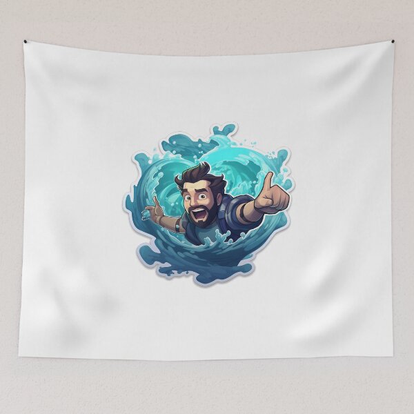 Item preview, Power of Water Wave Splash Man designed and sold by Happyfreedom.