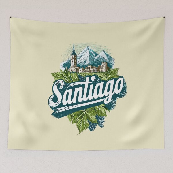 Item preview, Santiago Chile – Andes Mountains & City Skyline Design designed and sold by Meiersbeste.