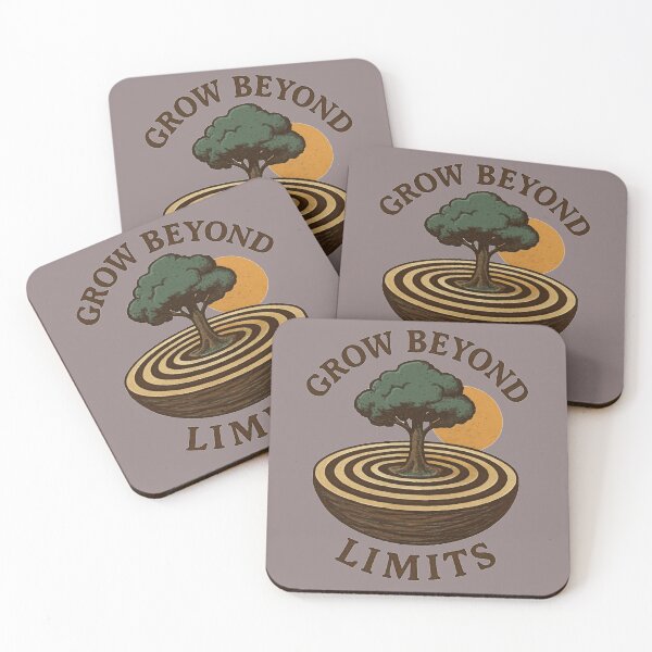 Item preview, Grow Beyond Limits Tree T-Shirt | Motivational Quote Nature Design | Eco-Friendly Positive Mindset Art designed and sold by KDesignCrafts.