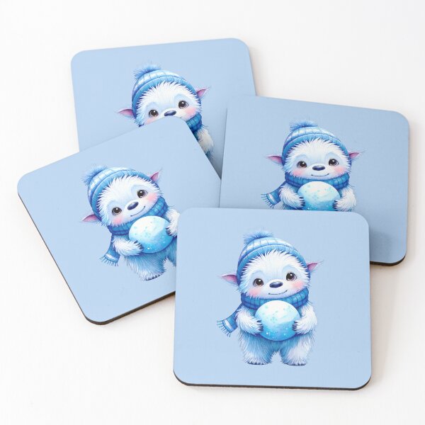 Item preview, Cute Baby Yeti | Winter Cryptid Collectible Art designed and sold by Ombrya.